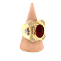 Hot Selling 925 Sterling Silver Big Ruby Center Stone Men Jewelry/Fashion Ring/Anillo